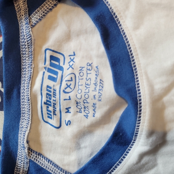 Urban Pipeline Blue and White Tanktop - Picture 2 of 3